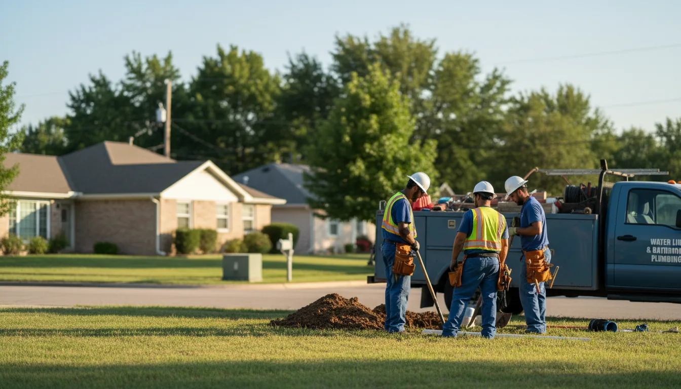 Residential water line and bathroom plumbing service in Garfield, MN